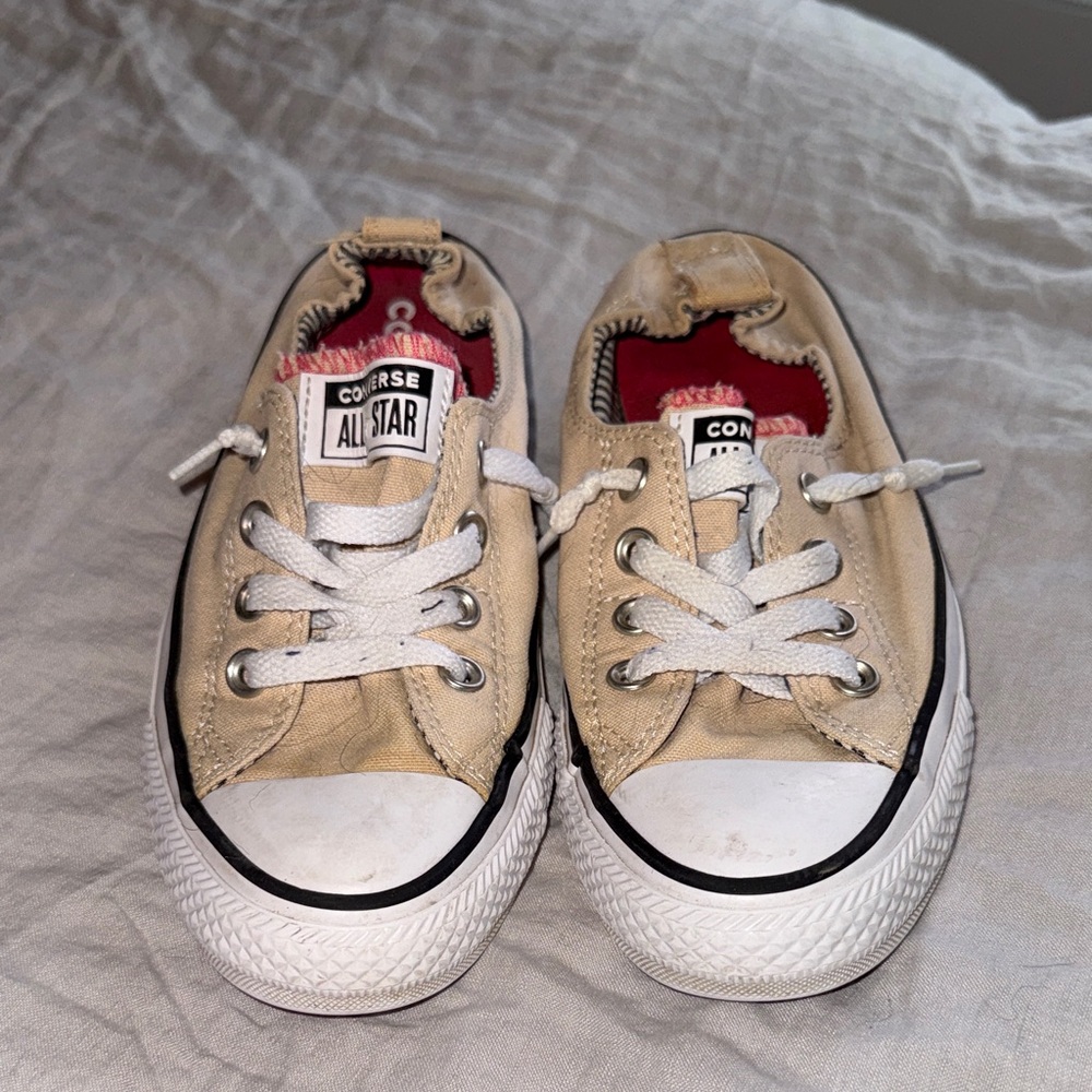 Converse Cream Low-Top Sneakers with White Accents